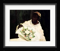 Olympia, detail of the black servant, 1863 Fine Art Print