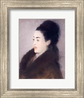 Woman in a Fur Coat in Profile, 1879 Fine Art Print