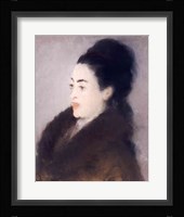 Woman in a Fur Coat in Profile, 1879 Fine Art Print