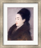 Woman in a Fur Coat in Profile, 1879 Fine Art Print