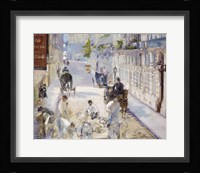 The Rue Mosnier with Workmen, 1878 Fine Art Print