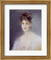 Portrait of a Young Woman with Blonde Hair and Blue Eyes, 1878 Fine Art Print