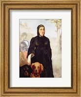 Woman With Dogs, 1858 Fine Art Print