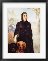 Woman With Dogs, 1858 Fine Art Print