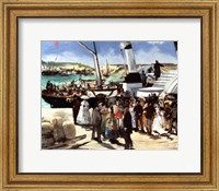 The Departure of the Folkestone Ferry from Boulogne, 1869 Fine Art Print