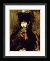 Berthe Morisot Wearing a Veil, 1872 Fine Art Print