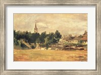 Landscape with a Village Church Fine Art Print