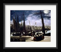 Moonlight on Boulogne Harbour, 1868 Fine Art Print