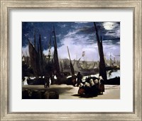 Moonlight on Boulogne Harbour, 1868 Fine Art Print