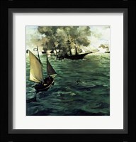 Battle of Kearsage and Alabama, 1864 Fine Art Print