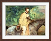 Portrait of Gillaudin on a horse Fine Art Print