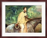 Portrait of Gillaudin on a horse Fine Art Print