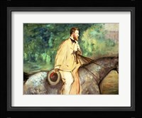 Portrait of Gillaudin on a horse Fine Art Print