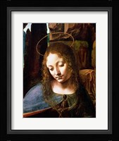 Detail of the Head of the Virgin, from The Virgin of the Rocks Fine Art Print