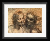 Detail of the Heads of the Virgin and St. Anne, from The Virgin and Child with SS. Fine Art Print