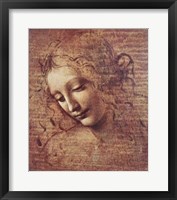 Head of a Young Woman with Tousled Hair Framed Print