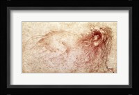 Sketch of a roaring lion Fine Art Print