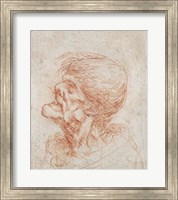 Caricature Head Study of an Old Man Fine Art Print