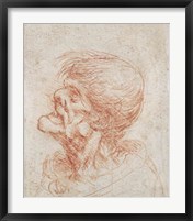 Caricature Head Study of an Old Man Fine Art Print