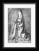 Drapery study for a kneeling figure seen in three-quarter profile to the left, c.1475 Fine Art Print
