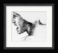 Study for the head of a soldier in 'The Battle of Anghiari' Fine Art Print