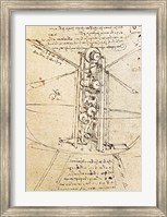 Vertically Standing Bird's-winged Flying Machine Fine Art Print