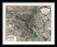 Plan de Paris - green Fine Art Print
