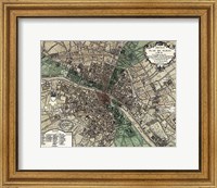 Plan de Paris - green Fine Art Print