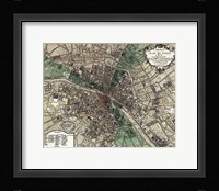 Plan de Paris - green Fine Art Print