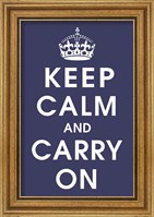 Keep Calm (navy) Fine Art Print