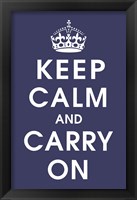 Keep Calm (navy) Fine Art Print