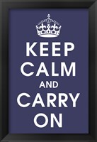 Keep Calm (navy) Fine Art Print