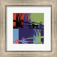 Brooklyn Bridge, 1983 (orange, blue, lime) Fine Art Print