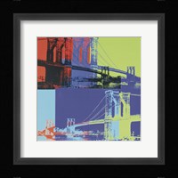 Brooklyn Bridge, 1983 (orange, blue, lime) Fine Art Print