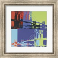 Brooklyn Bridge, 1983 (orange, blue, lime) Fine Art Print