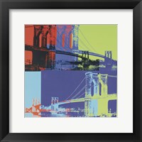 Brooklyn Bridge, 1983 (orange, blue, lime) Fine Art Print