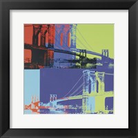 Brooklyn Bridge, 1983 (orange, blue, lime) Fine Art Print