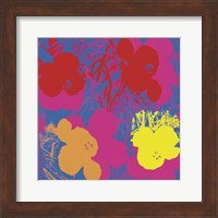 Flowers, 1970 (red, yellow, orange on blue) Fine Art Print