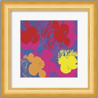 Flowers, 1970 (red, yellow, orange on blue) Fine Art Print