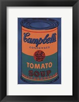 Colored Campbell's Soup Can, 1965 (blue & orange) Fine Art Print