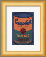 Colored Campbell's Soup Can, 1965 (blue & orange) Fine Art Print