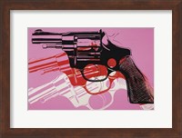 Gun, c. 1981-82  (black, white, red on pink) Fine Art Print