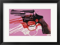 Gun, c. 1981-82  (black, white, red on pink) Fine Art Print