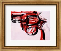 Gun, c. 1981-82 (black and red on white) Fine Art Print