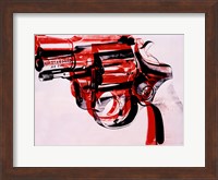 Gun, c. 1981-82 (black and red on white) Fine Art Print