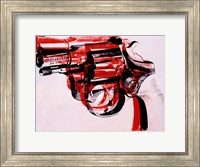 Gun, c. 1981-82 (black and red on white) Fine Art Print