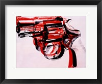 Gun, c. 1981-82 (black and red on white) Fine Art Print