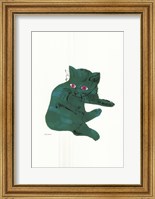 Cat From 25 Cats Named Sam and One Blue Pussy , c. 1956  (Green Cat) Fine Art Print