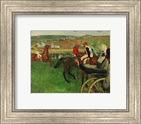 The Race Course: Amateur Jockeys near a Carriage, 1876-1887 Fine Art Print