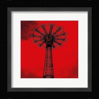 Red Parachute Jump Framed Print